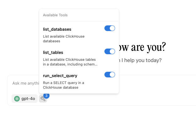 ClickHouse MCP Server 도구