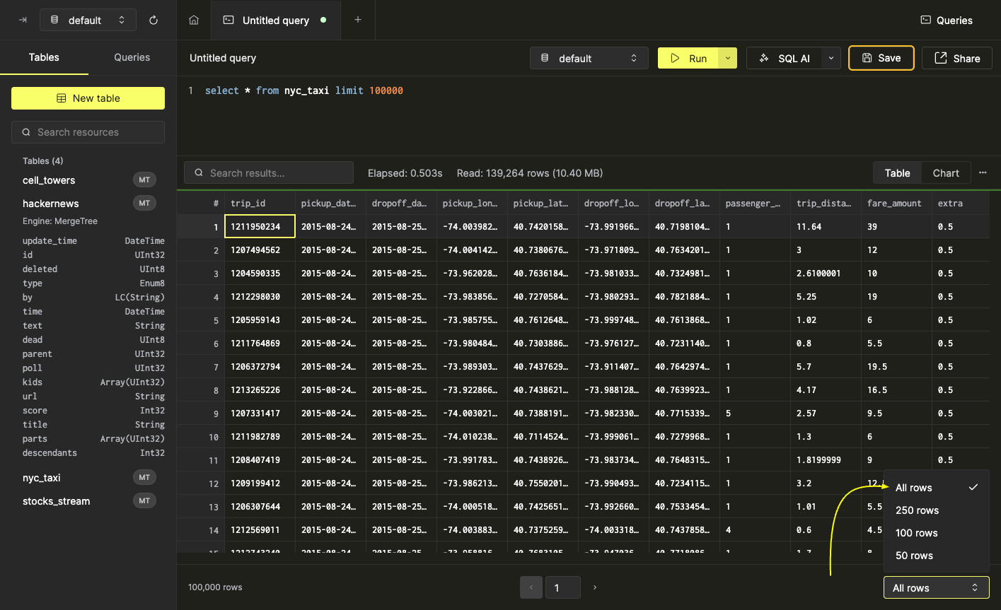 페이지네이션 옵션